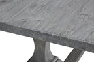 Lange houten kloostertafel met kolompoten, 330 cm