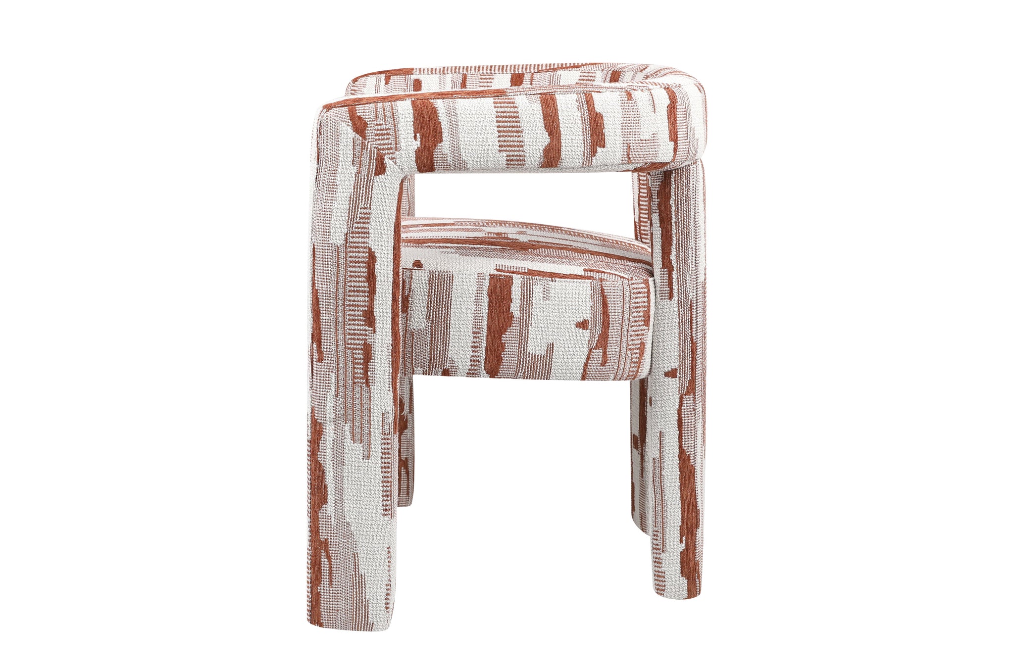 Detail van de Madison stoel in Scape Terra — warme tinten en textuur