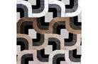Detail van Poef Madison met geometrische bekleding en swivel base