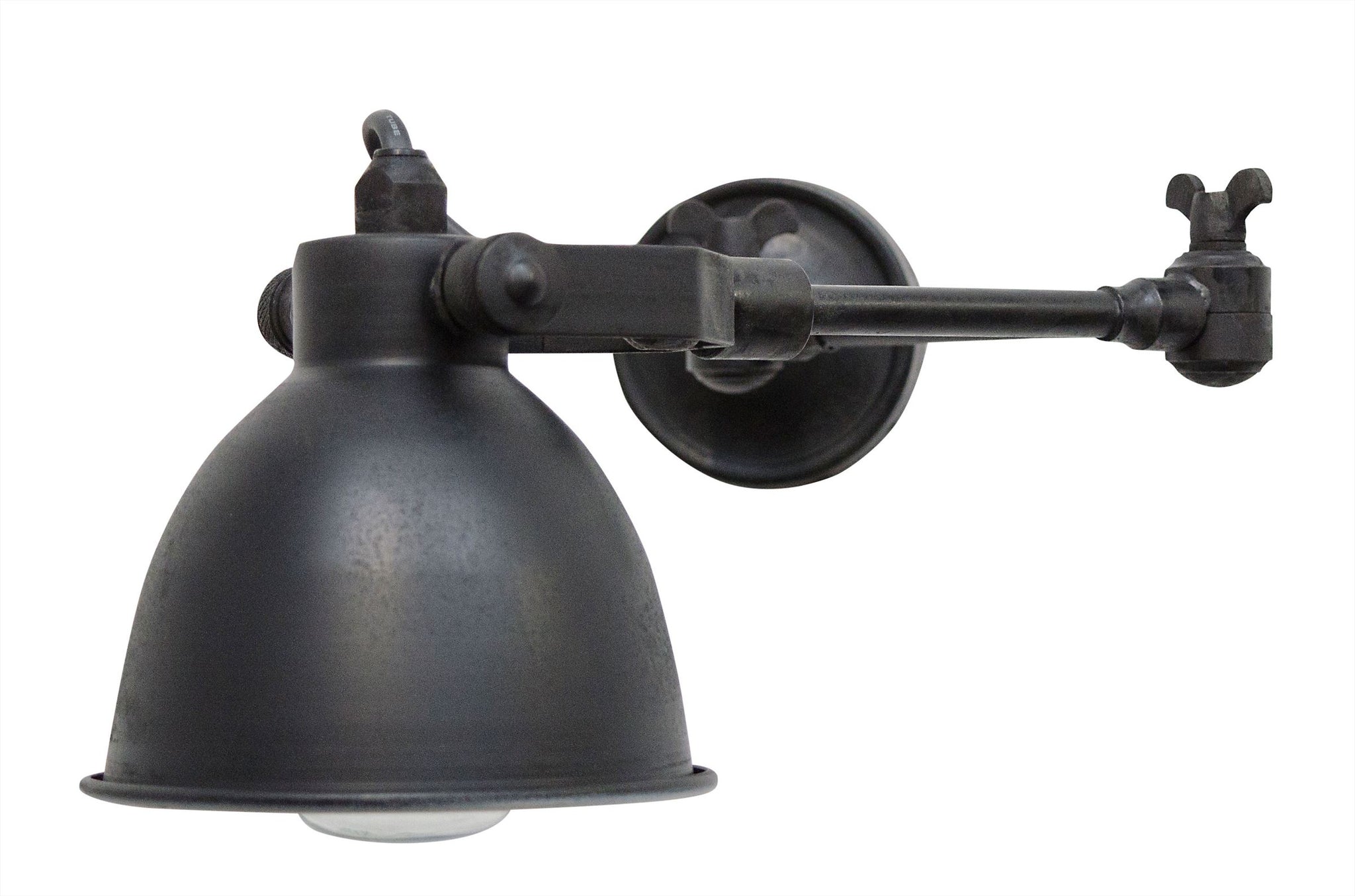 Verstelbare wandlamp in matzwart metaal met strakke vorm – Versmissen Maxim Swing