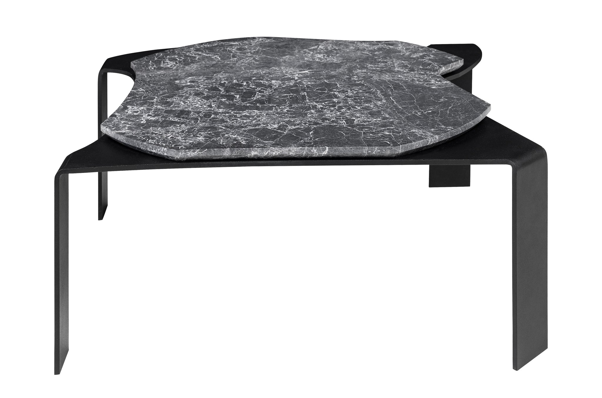 Salontafel Moon met mat marmeren blad