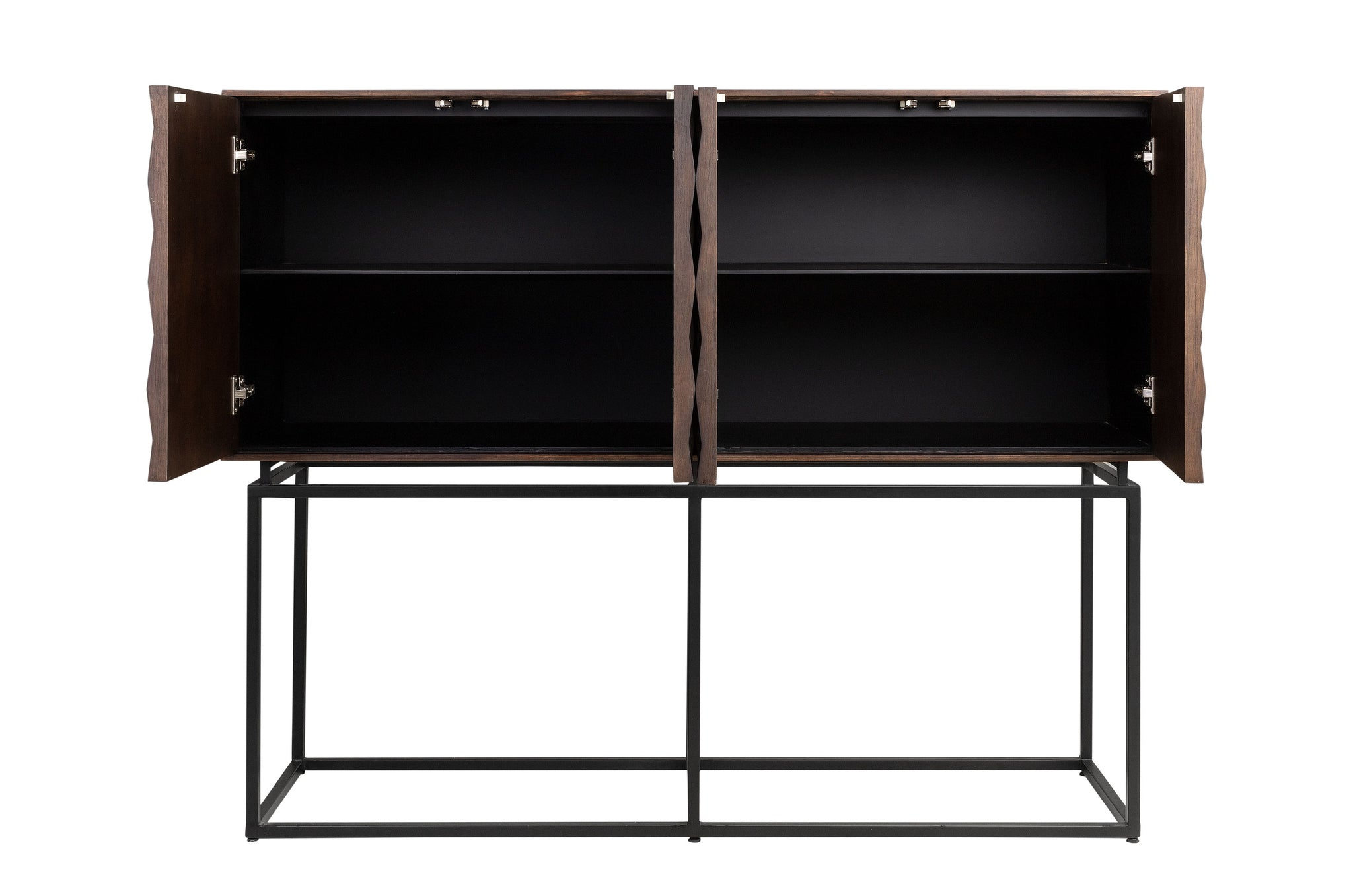 Luxe barkast in donkere houttint met moderne uitstraling