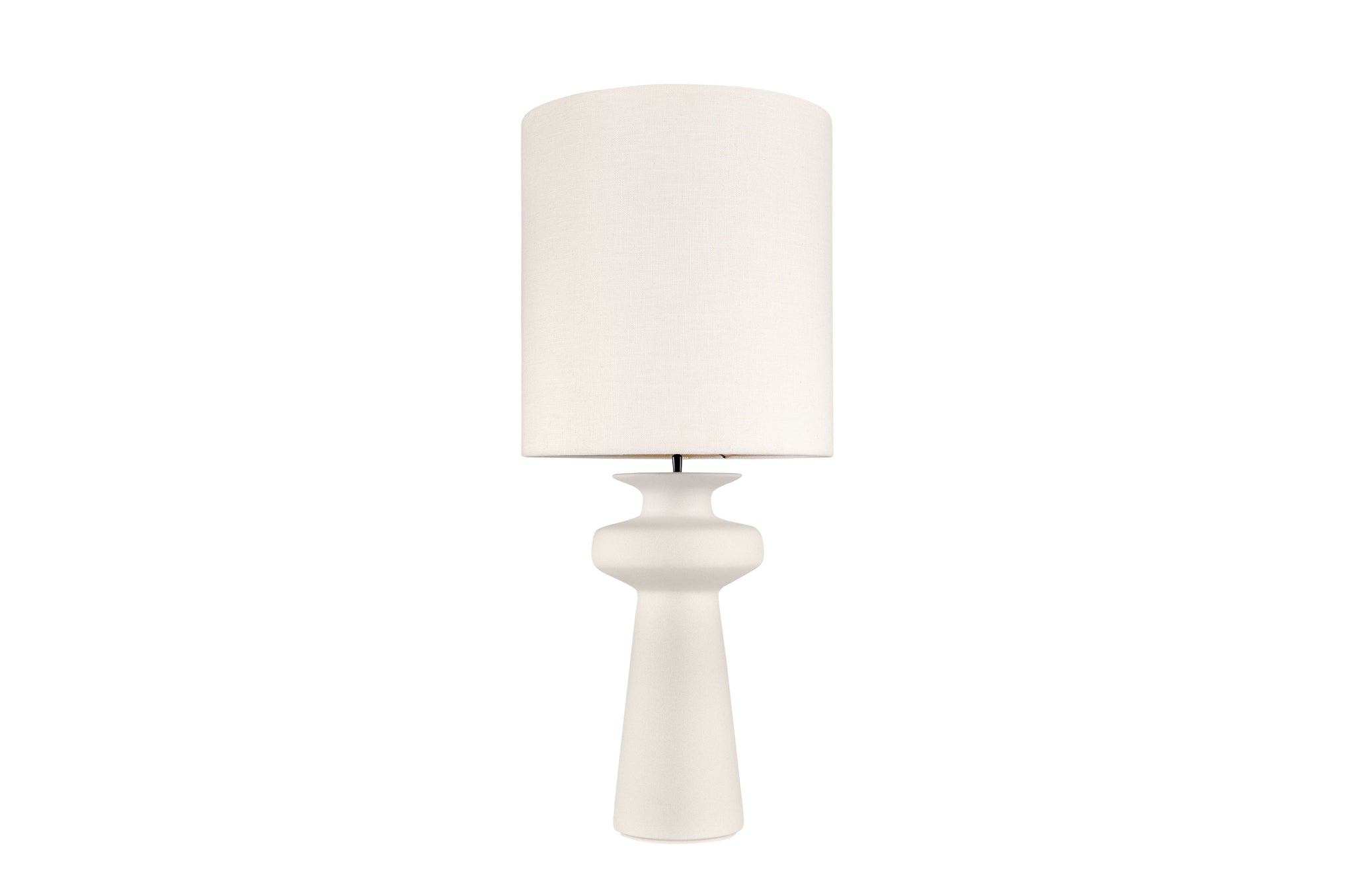 Tafellamp Nash met earthenware voet en off white afwerking