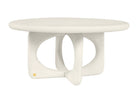 Salontafel Neo in off-white met sculpturale basis