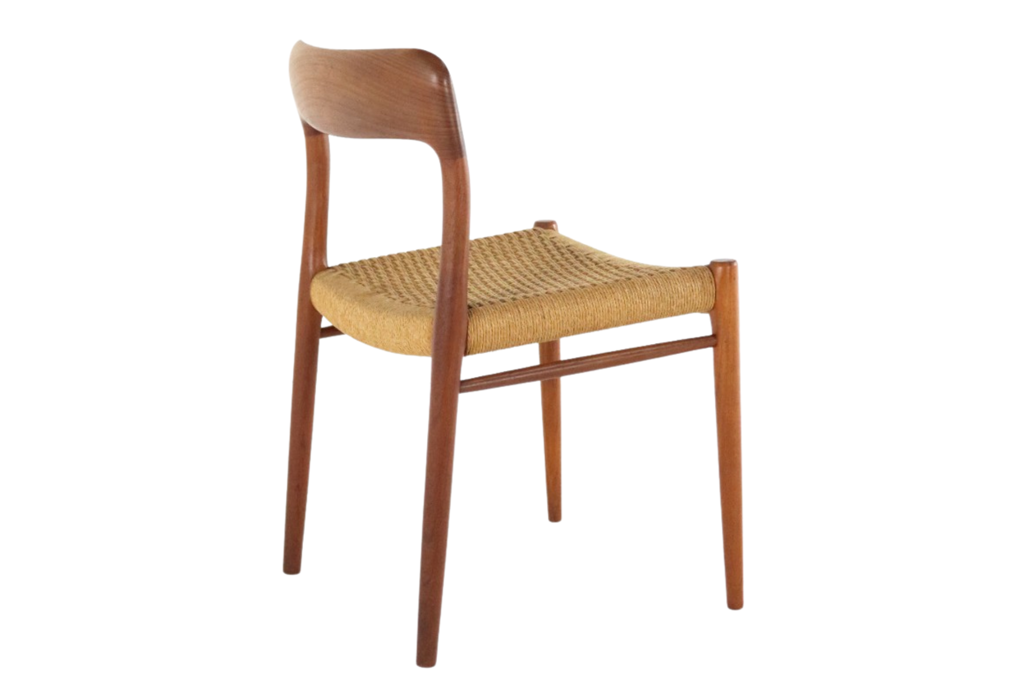 Detail van zitting en frame Model 75 Niels Otto Møller