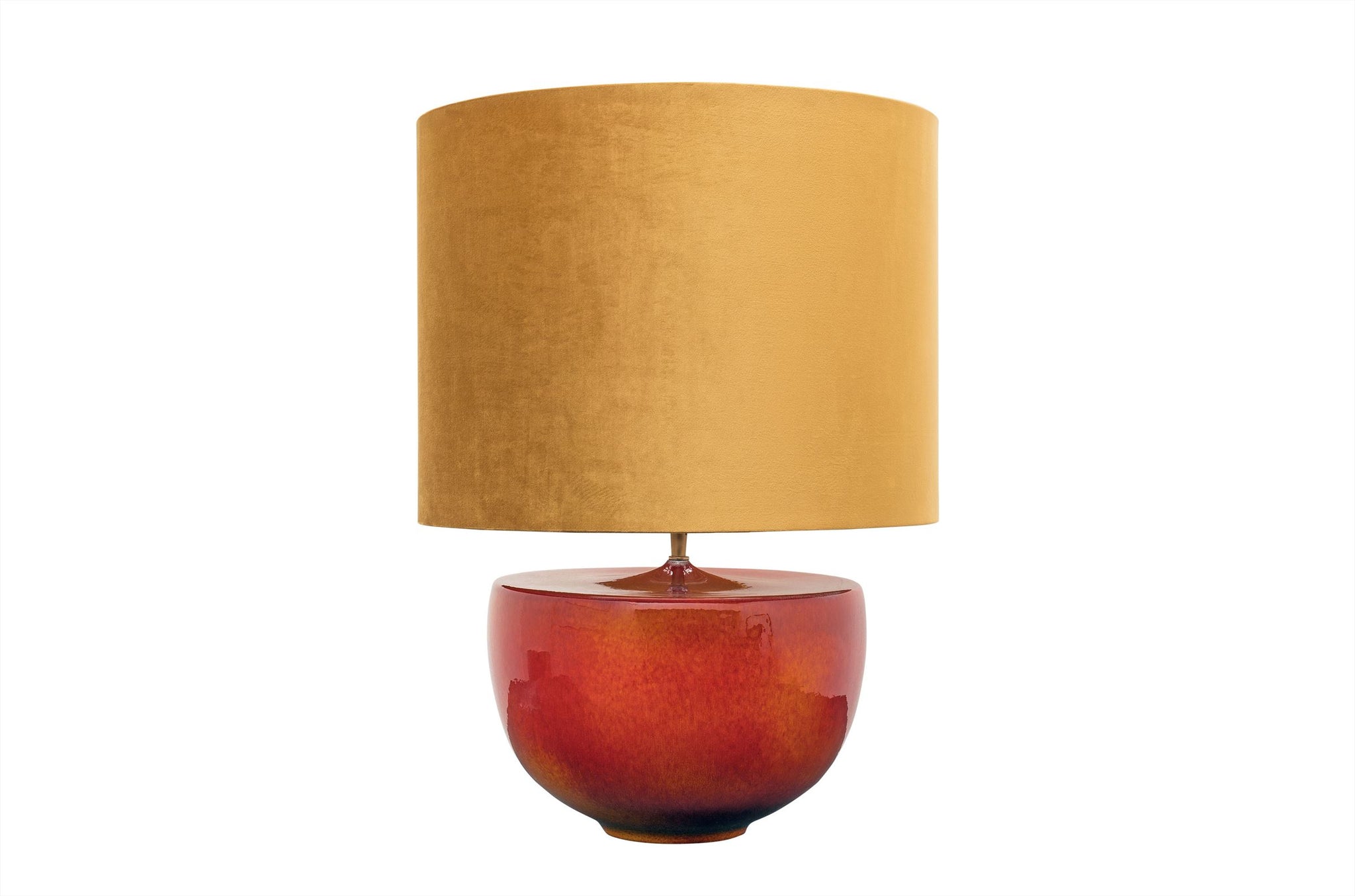 Tafellamp Otis van Versmissen in aardewerk met oranje reactieve glazuur