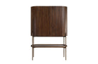 Barkast Pogoro van mindi-hout in roasted coffee en dark brass frame