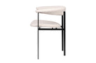 Portobello stoel bekleed met Knot Sand en slank zwart frame