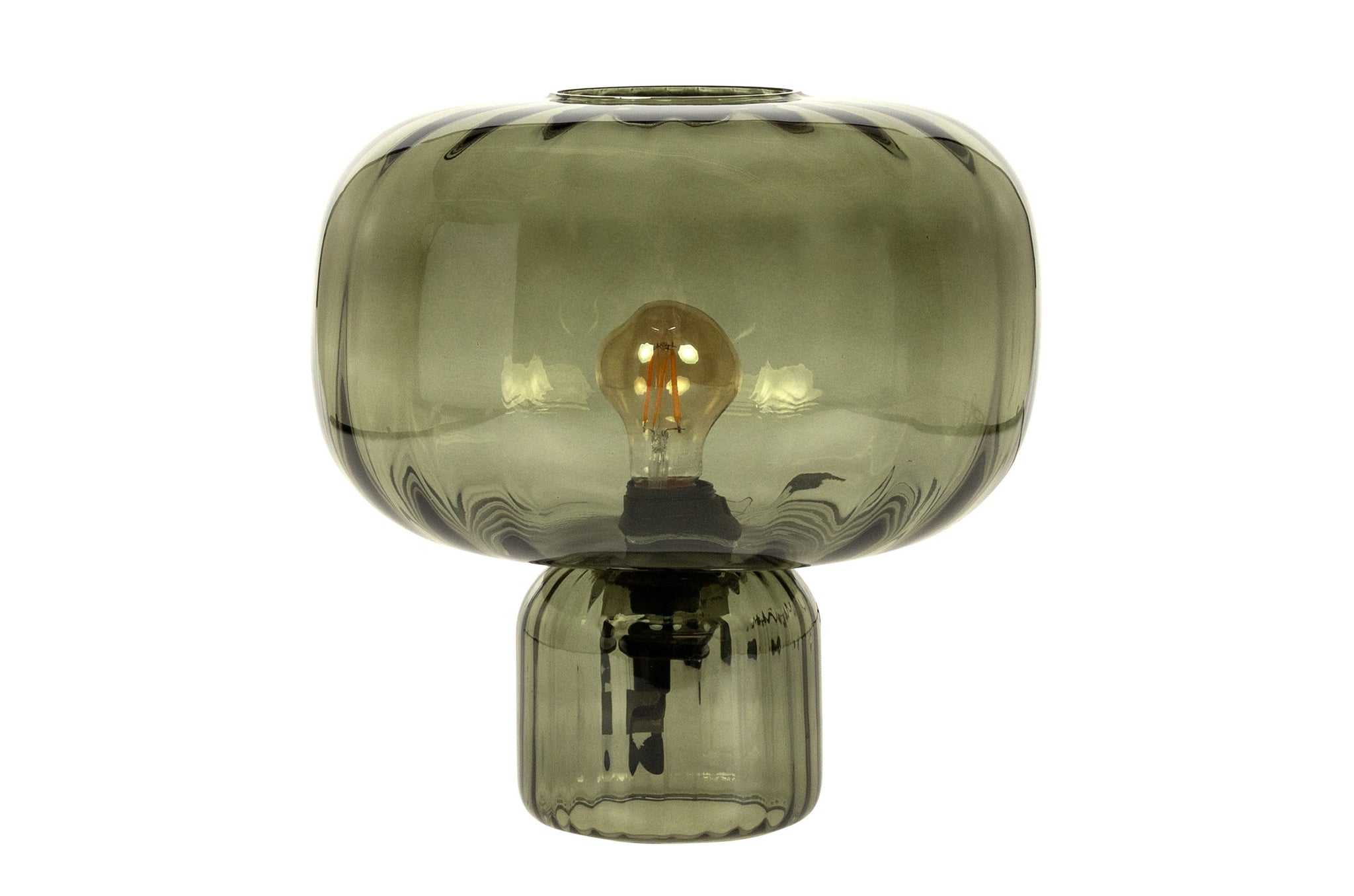 Tafellamp Pumpkin Smoked Green van Versmissen in mondgeblazen glas