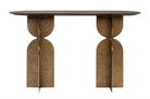 Ray consoletafel in Bronze & Roasted Coffee met artistiek onderstel en ovale top
