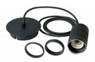 Zwarte aluminium pendel met E27 fitting en 180 cm kabel van Versmissen