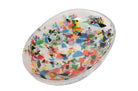 Decoratieve resin schaal Small met speels confettieffect.