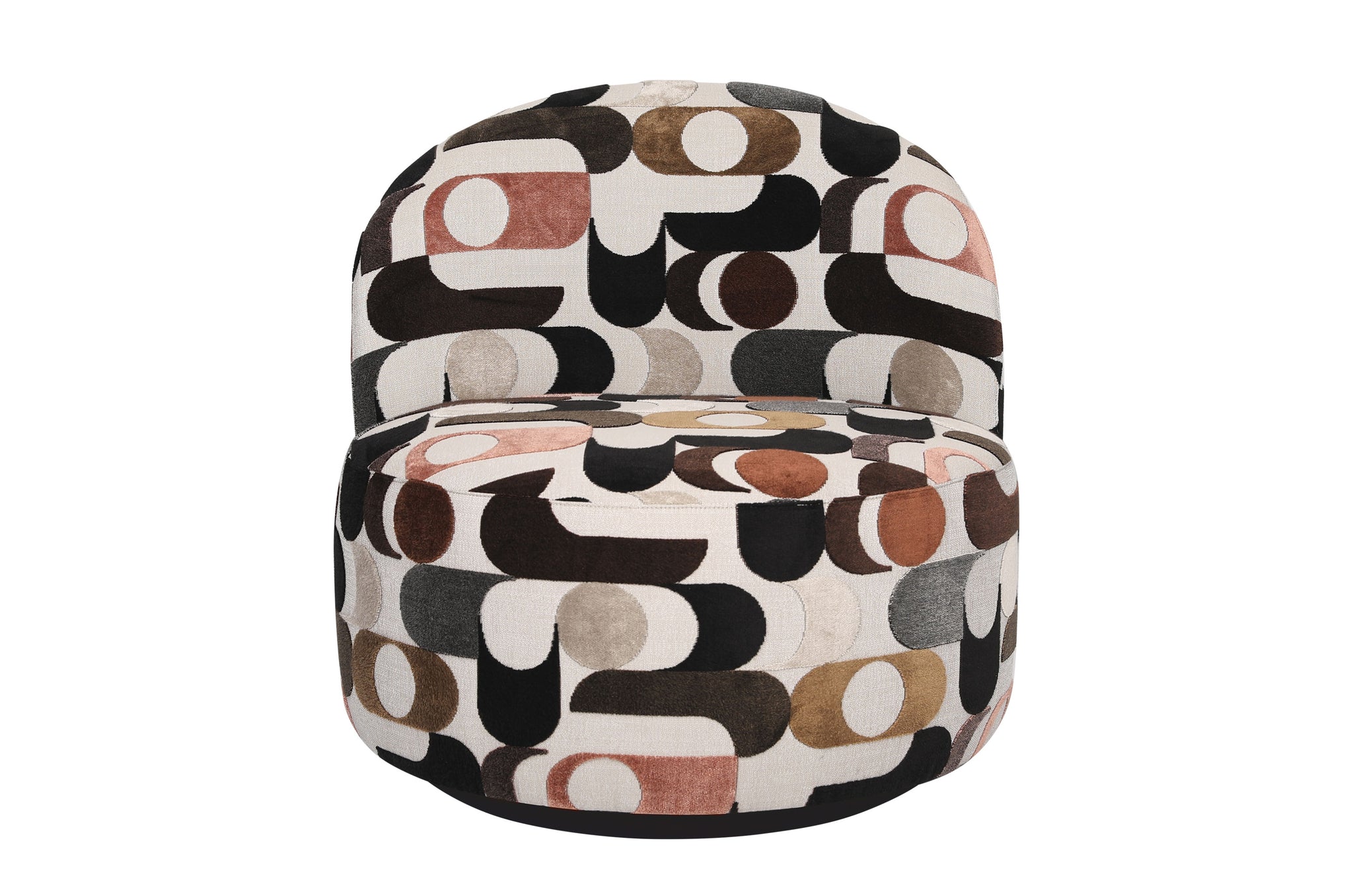 Fauteuil Rodeo Swivel in Ays-stof met grafisch patroon en draaifunctie