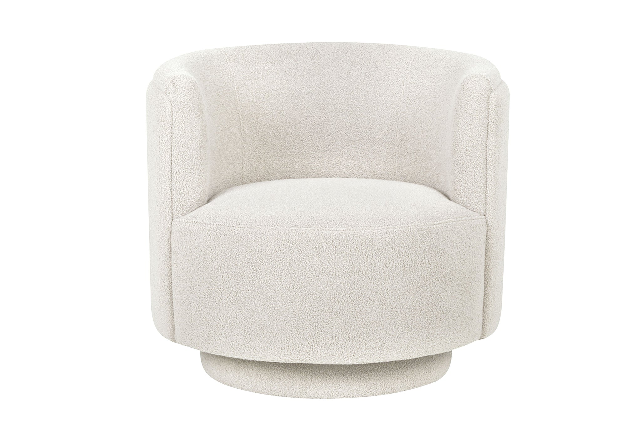 Comfortabele ronde swivel stoel in Knot Sand-bekleding