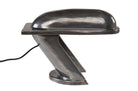 Handgemaakte tafellamp van Inge Simonis in aardewerk met gunmetal afwerking