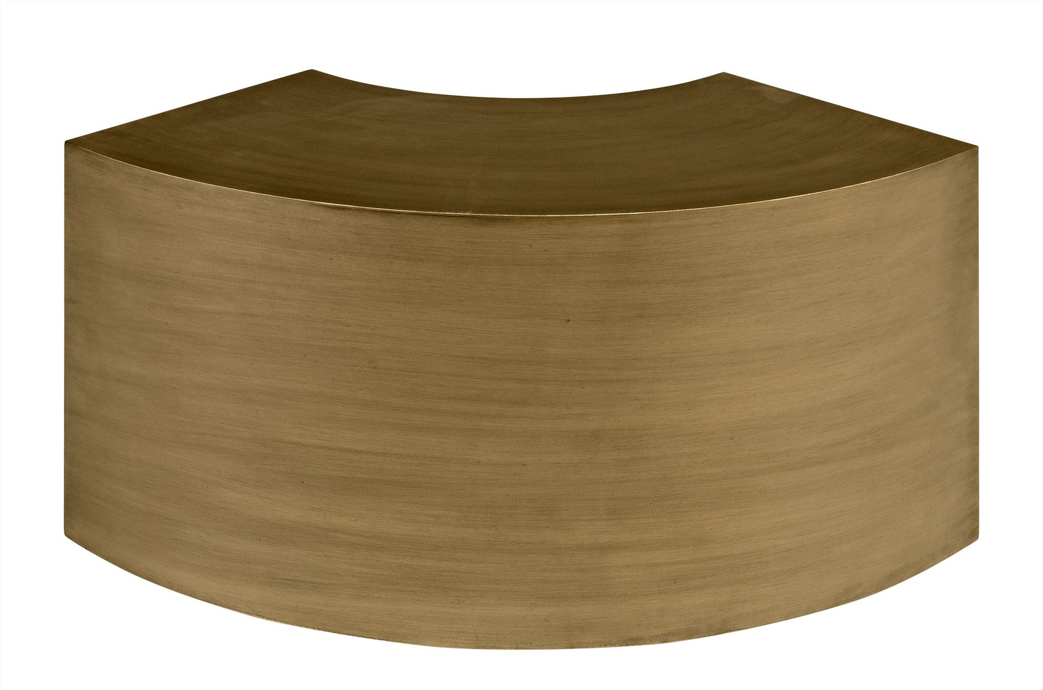 Bijzettafel of salontafel Slay Element Curved in bronskleurig staal.