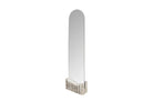 Design vloerspiegel Roman met marmeren basis en satin polish finish.